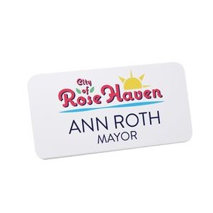 Digitally Printed Plastic Name Badge