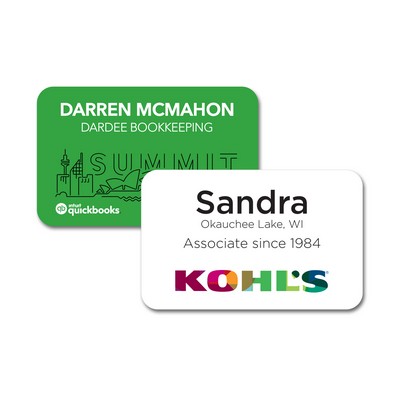 Name Badge w/Full Color Imprint & Personalization, CR80